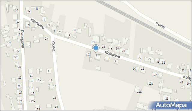 Rusinowice, Kolejowa, 4, mapa Rusinowice