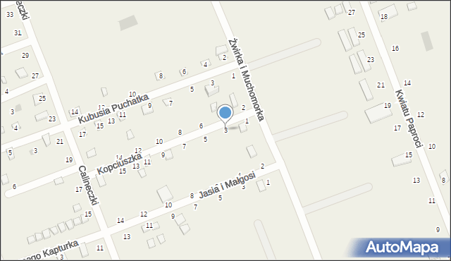Rusinowo, Kopciuszka, 3, mapa Rusinowo