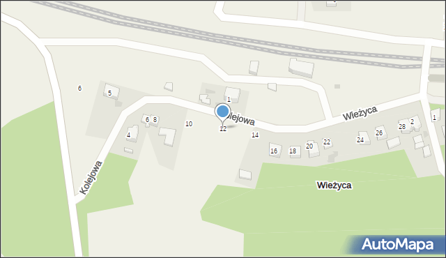 Rybaki, Kolejowa, 12, mapa Rybaki