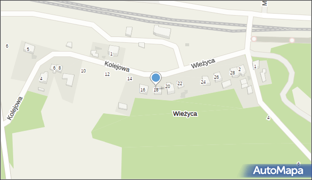 Rybaki, Kolejowa, 18, mapa Rybaki