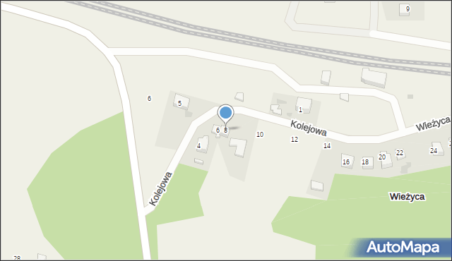 Rybaki, Kolejowa, 8, mapa Rybaki