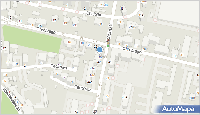 Rybnik, Kościuszki Tadeusza, gen., 40, mapa Rybnika