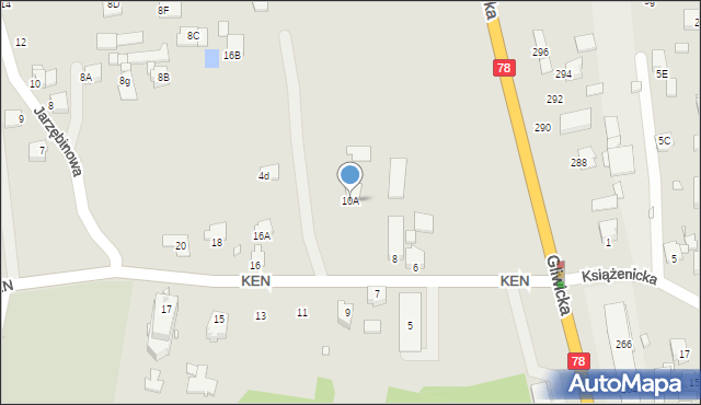 Rybnik, Komisji Edukacji Narodowej, 10A, mapa Rybnika