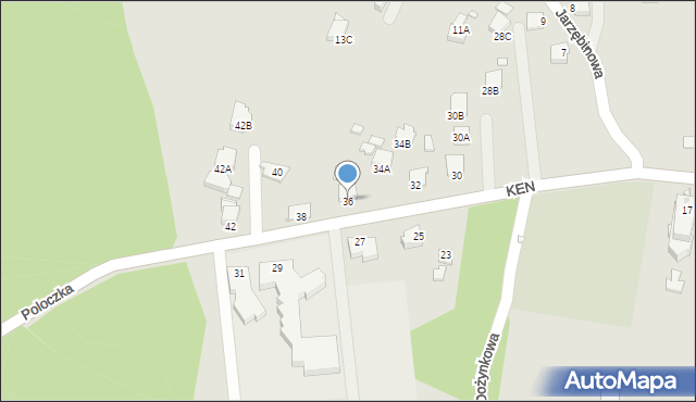 Rybnik, Komisji Edukacji Narodowej, 36, mapa Rybnika