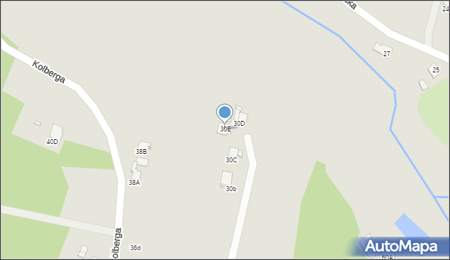 Rybnik, Kolberga Oskara, 30E, mapa Rybnika