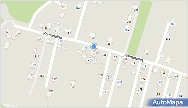 Rybnik, Komunalna, 27, mapa Rybnika