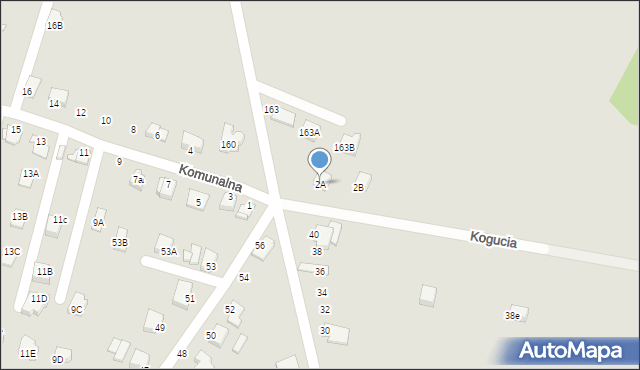 Rybnik, Komunalna, 2A, mapa Rybnika