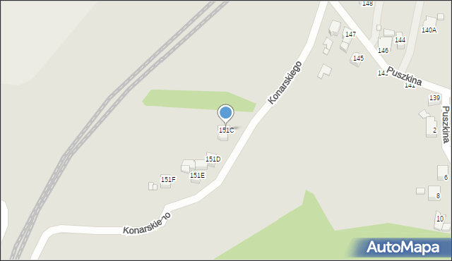 Rybnik, Konarskiego Stanisława, 151C, mapa Rybnika