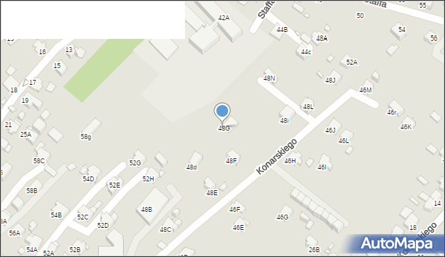 Rybnik, Konarskiego Stanisława, 48G, mapa Rybnika