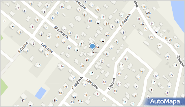 Rybno, Kolejowa, 16, mapa Rybno