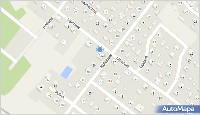 Rybno, Kolejowa, 24, mapa Rybno