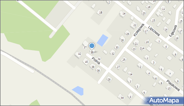 Rybno, Kolejowa, 35, mapa Rybno