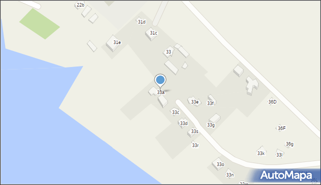 Rybno, Kolonia, 33a, mapa Rybno