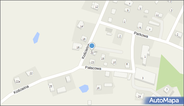 Rybno, Kościelna, 21, mapa Rybno