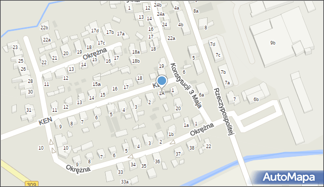 Rydzyna, Komisji Edukacji Narodowej, 1A, mapa Rydzyna