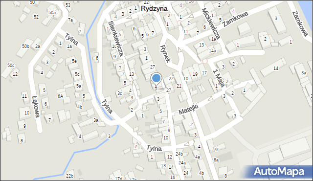 Rydzyna, Konstytucji 3 Maja, 2, mapa Rydzyna