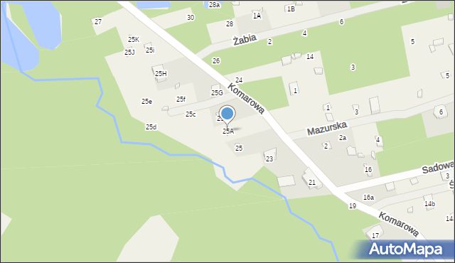 Rydzynki, Komarowa, 25A, mapa Rydzynki