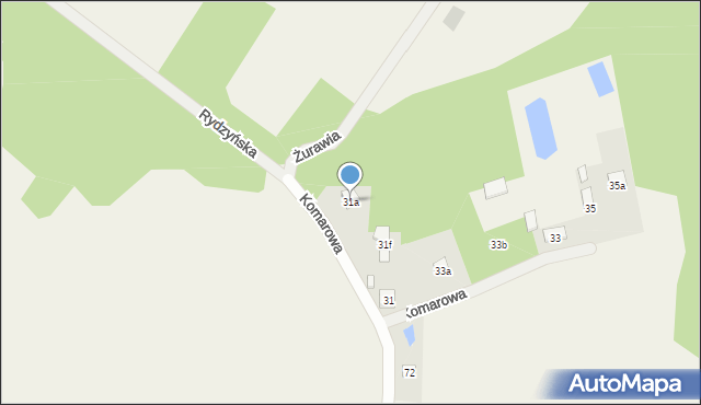 Rydzynki, Komarowa, 31a, mapa Rydzynki