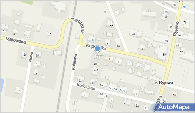 Ryjewo, Kopernika Mikołaja, 11, mapa Ryjewo