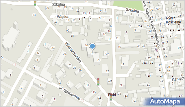 Ryki, Kościuszki Tadeusza, gen., 18, mapa Ryki