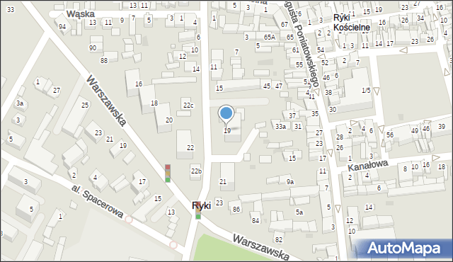 Ryki, Kościuszki Tadeusza, gen., 19, mapa Ryki
