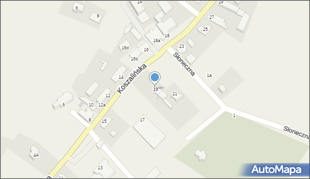 Rymań, Koszalińska, 19, mapa Rymań