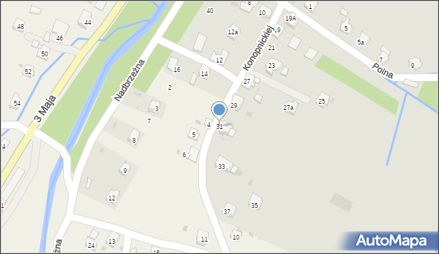Rymanów, Konopnickiej Marii, 31, mapa Rymanów
