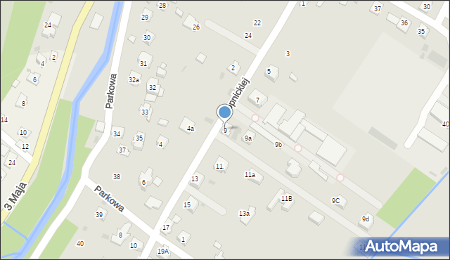 Rymanów, Konopnickiej Marii, 9, mapa Rymanów