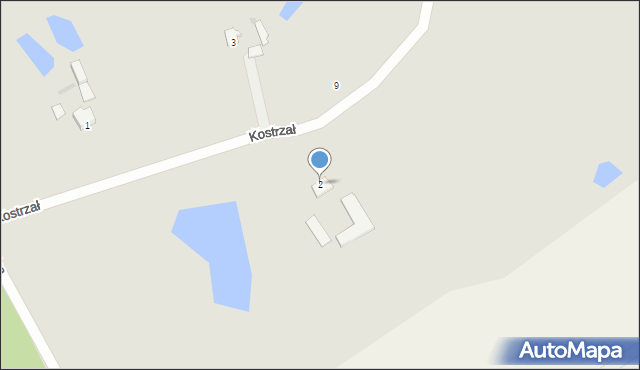 Rypin, Kostrzał, 2, mapa Rypin