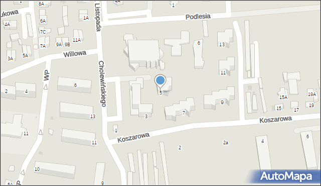 Rypin, Koszarowa, 5, mapa Rypin