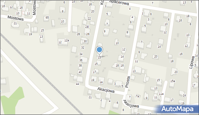 Rząska, Kolejowa, 13, mapa Rząska