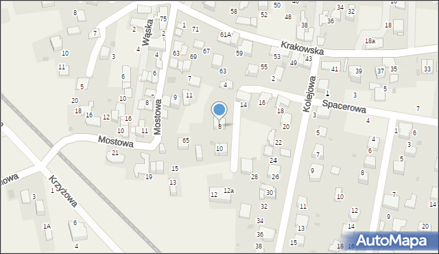 Rząska, Kolejowa, 8, mapa Rząska