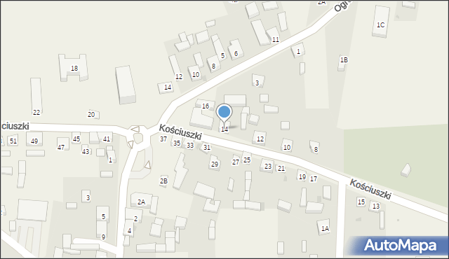 Rząśnia, Kościuszki Tadeusza, gen., 14, mapa Rząśnia