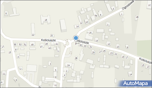 Rząśnia, Kościuszki Tadeusza, gen., 37, mapa Rząśnia
