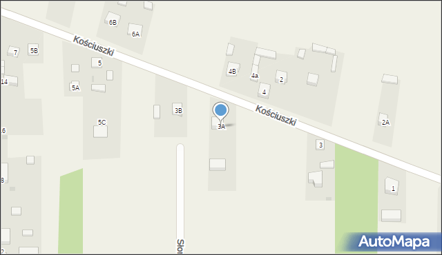 Rząśnia, Kościuszki Tadeusza, gen., 3A, mapa Rząśnia