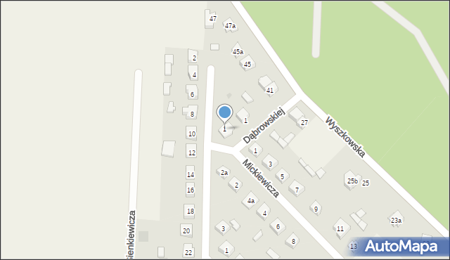 Rząśnik, Konopnickiej Marii, 1, mapa Rząśnik