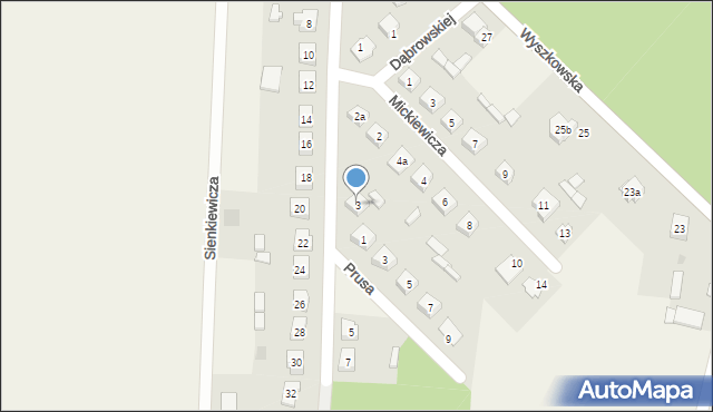 Rząśnik, Konopnickiej Marii, 3, mapa Rząśnik