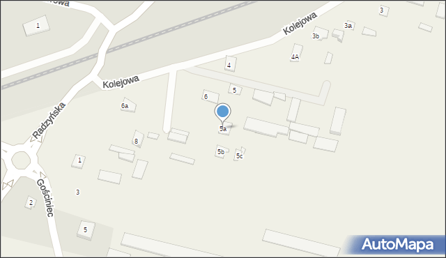 Rzeczyca, Kolejowa, 5a, mapa Rzeczyca