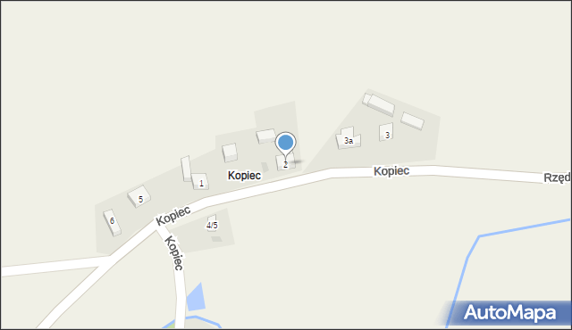 Rzędziszowice, Kopiec, 2, mapa Rzędziszowice