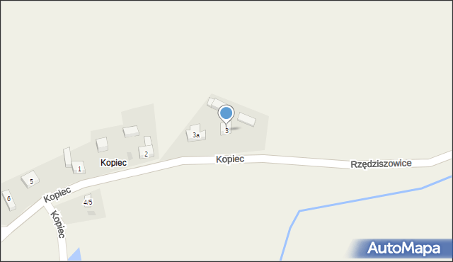 Rzędziszowice, Kopiec, 3, mapa Rzędziszowice