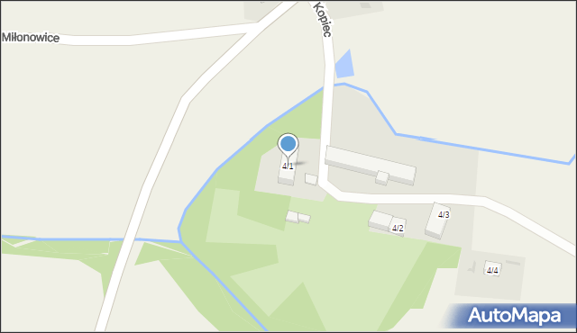 Rzędziszowice, Kopiec, 4/1, mapa Rzędziszowice