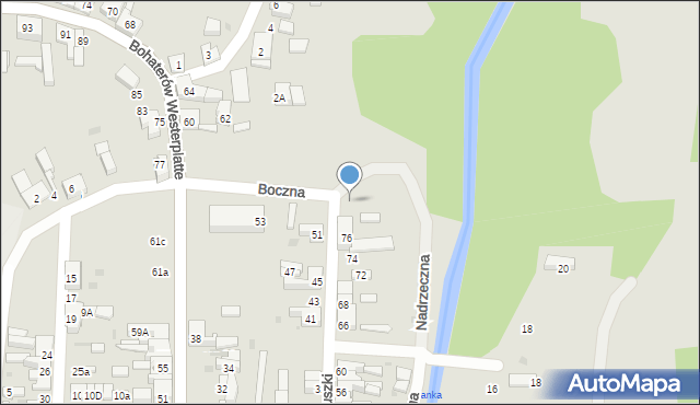 Rzepin, Kościuszki Tadeusza, gen., 78, mapa Rzepin