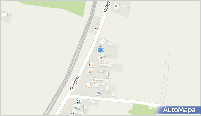 Rzerzęczyce, Kolejowa, 35, mapa Rzerzęczyce