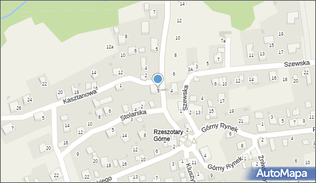 Rzeszotary, Kowalczyka Jana, astronoma, 3, mapa Rzeszotary