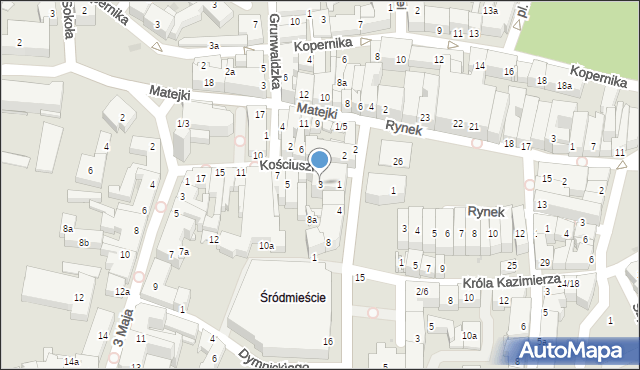 Rzeszów, Kościuszki Tadeusza, gen., 3, mapa Rzeszów
