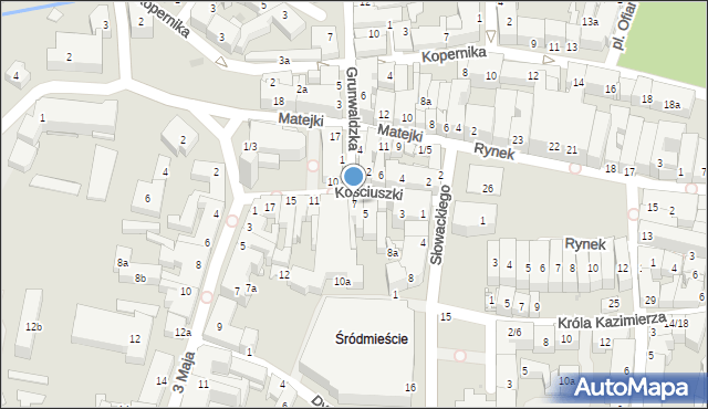 Rzeszów, Kościuszki Tadeusza, gen., 7, mapa Rzeszów