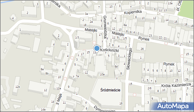 Rzeszów, Kościuszki Tadeusza, gen., 9, mapa Rzeszów