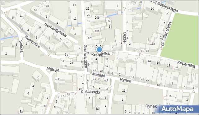 Rzeszów, Kopernika Mikołaja, 4a, mapa Rzeszów