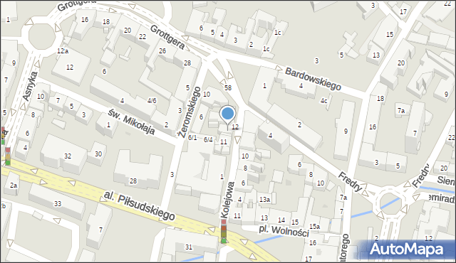 Rzeszów, Kolejowa, 12/16, mapa Rzeszów