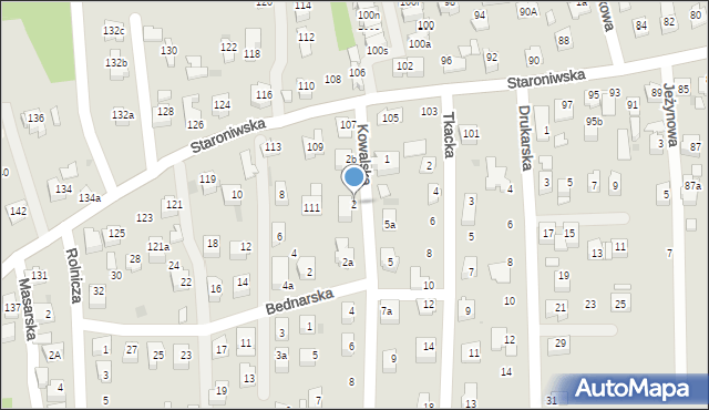 Rzeszów, Kowalska, 2, mapa Rzeszów